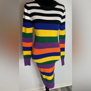 Fashionova Striped Sweater Dress